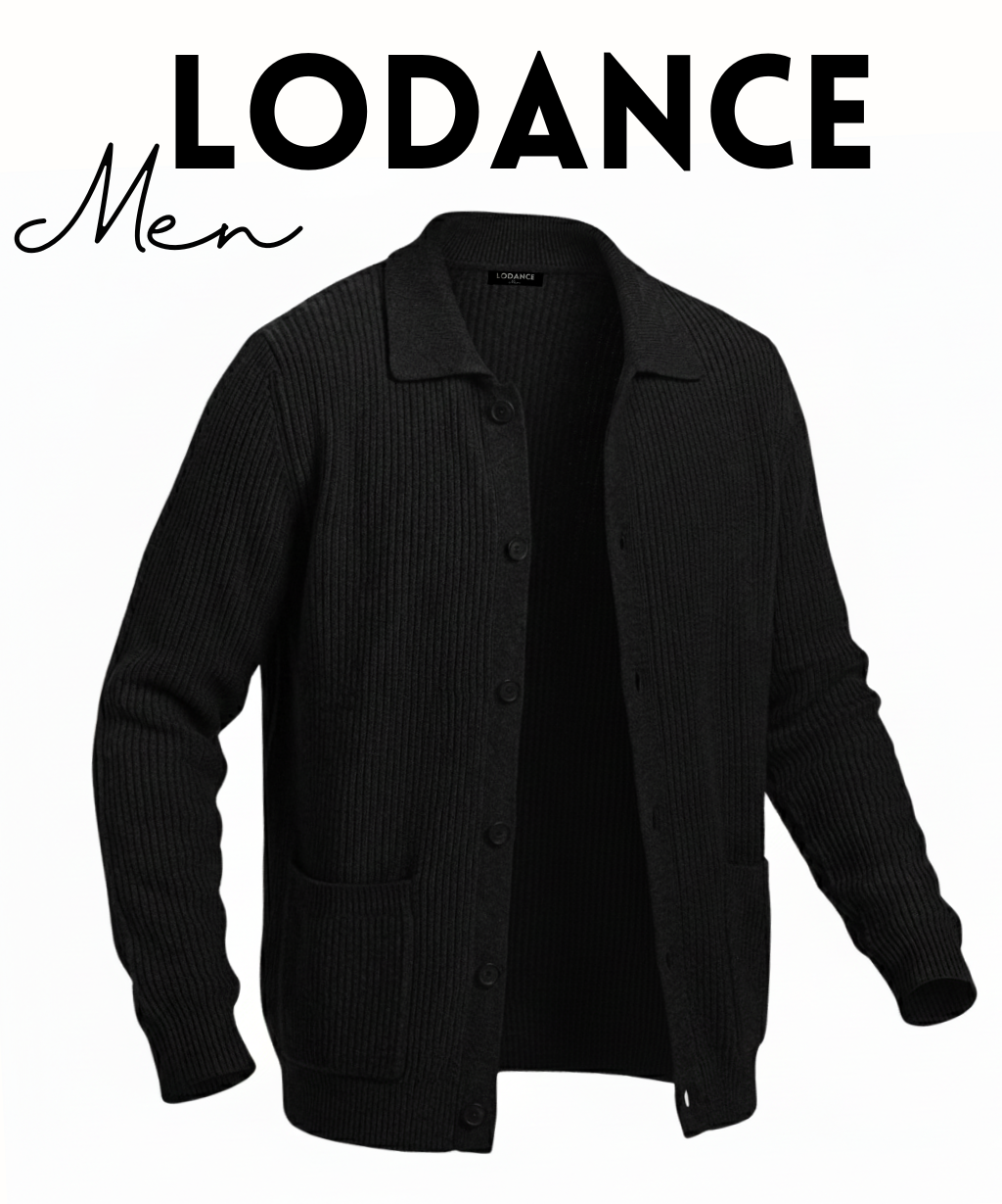 Lodance – Cardigan Homme à Col Classique