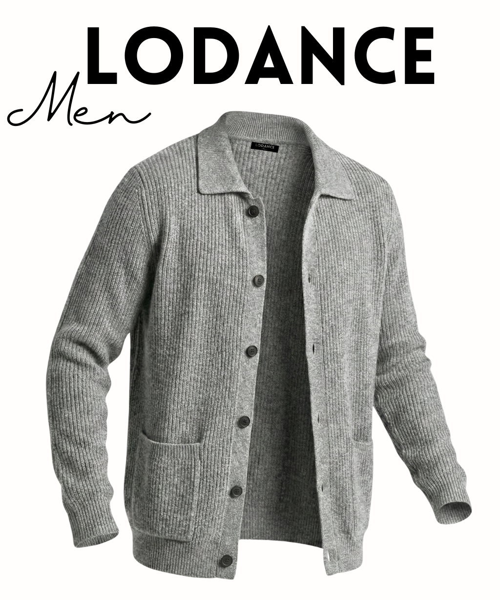 Lodance – Cardigan Homme à Col Classique