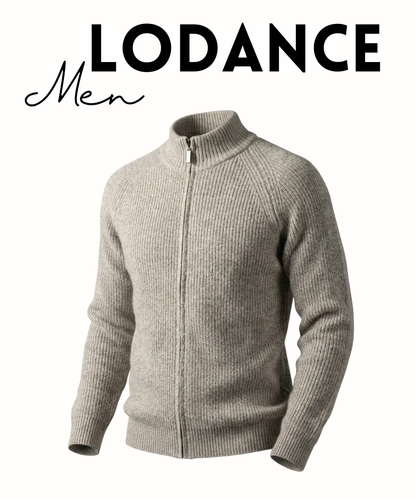 Pull homme Lodance en maille premium – col mi-hauteur zippé