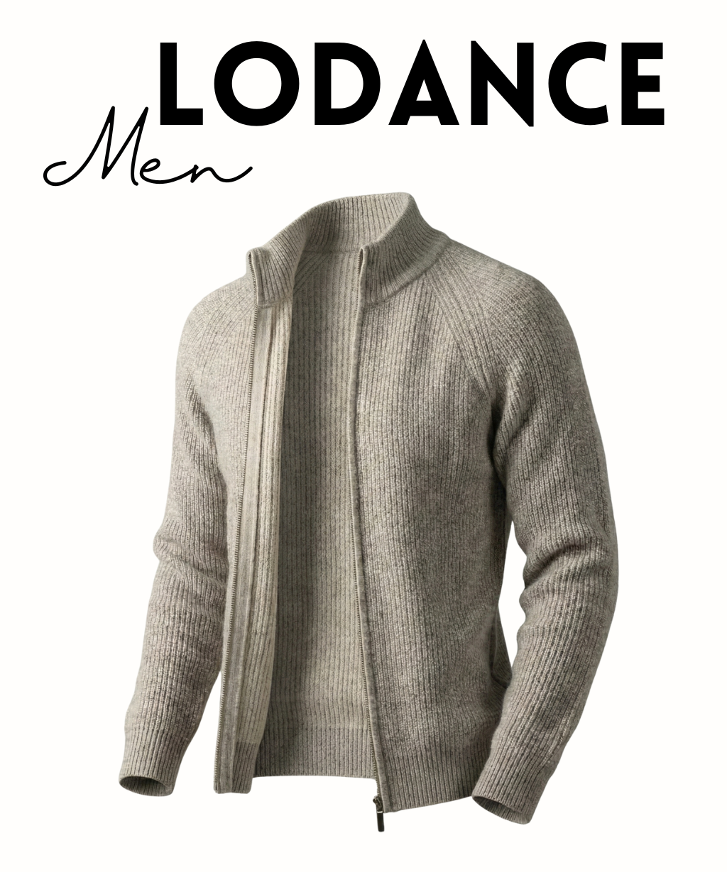Pull homme Lodance en maille premium – col mi-hauteur zippé