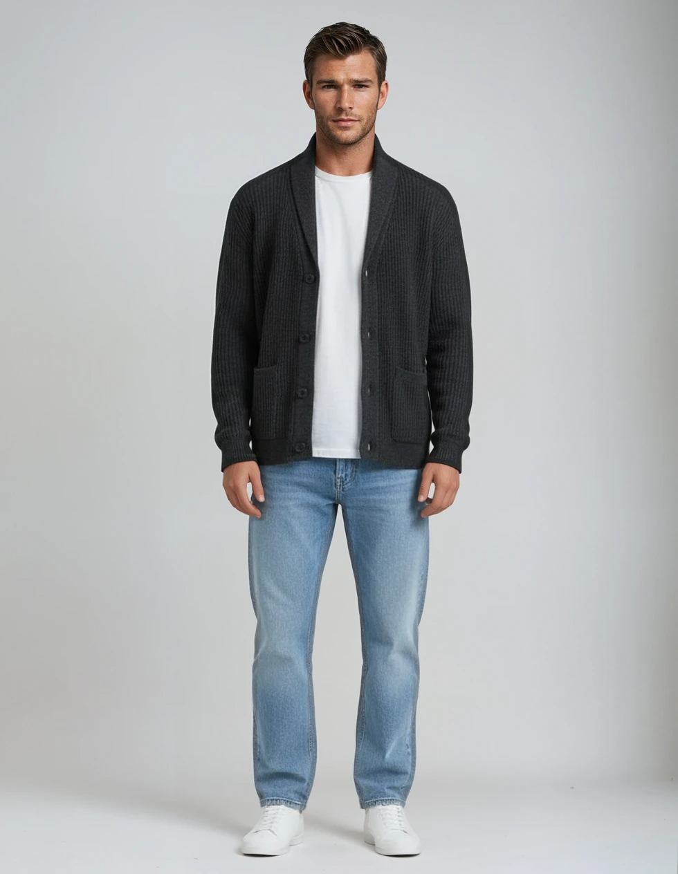 Cardigan Lodance en maille épaisse à col châle