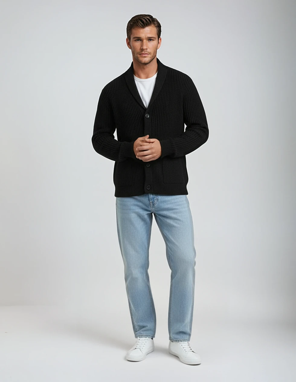 Cardigan Lodance en maille épaisse à col châle