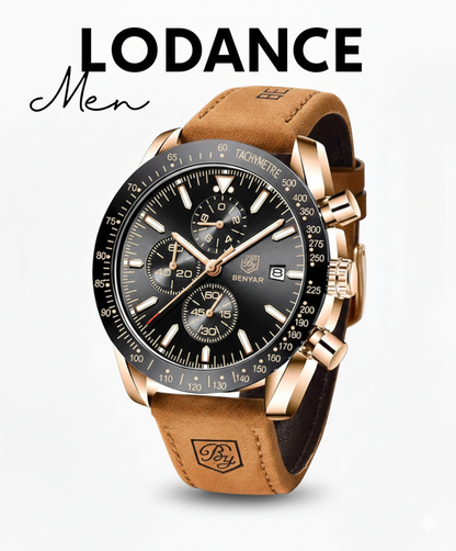 Montre Chronographe Homme BENYAR – Tachymètre & Bracelet Cuir