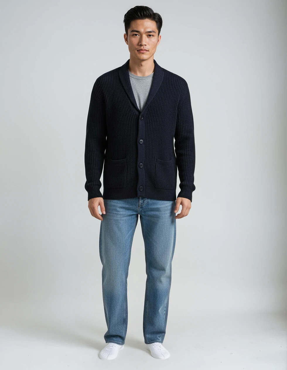 Cardigan Lodance en maille épaisse à col châle