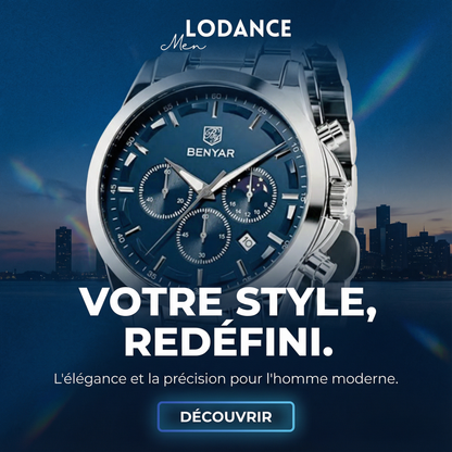 Montre Homme BENYAR – Chronographe Acier Inoxydable Bleu