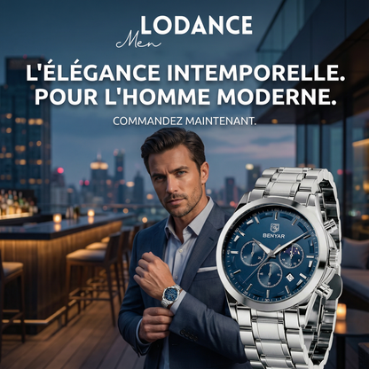 Montre Homme BENYAR – Chronographe Acier Inoxydable Bleu
