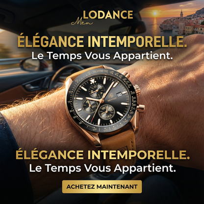 Montre Chronographe Homme BENYAR – Tachymètre & Bracelet Cuir
