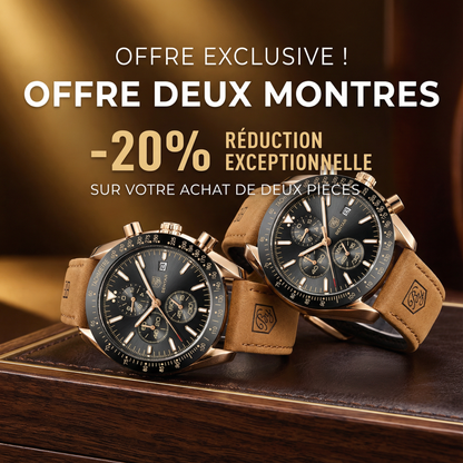 Montre Chronographe Homme BENYAR – Tachymètre & Bracelet Cuir