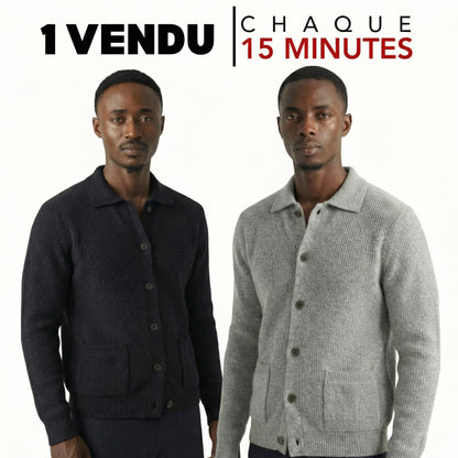 Lodance – Cardigan Homme à Col Classique