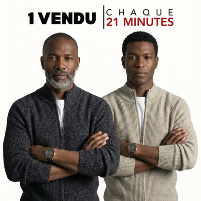 Pull homme Lodance en maille premium – col mi-hauteur zippé