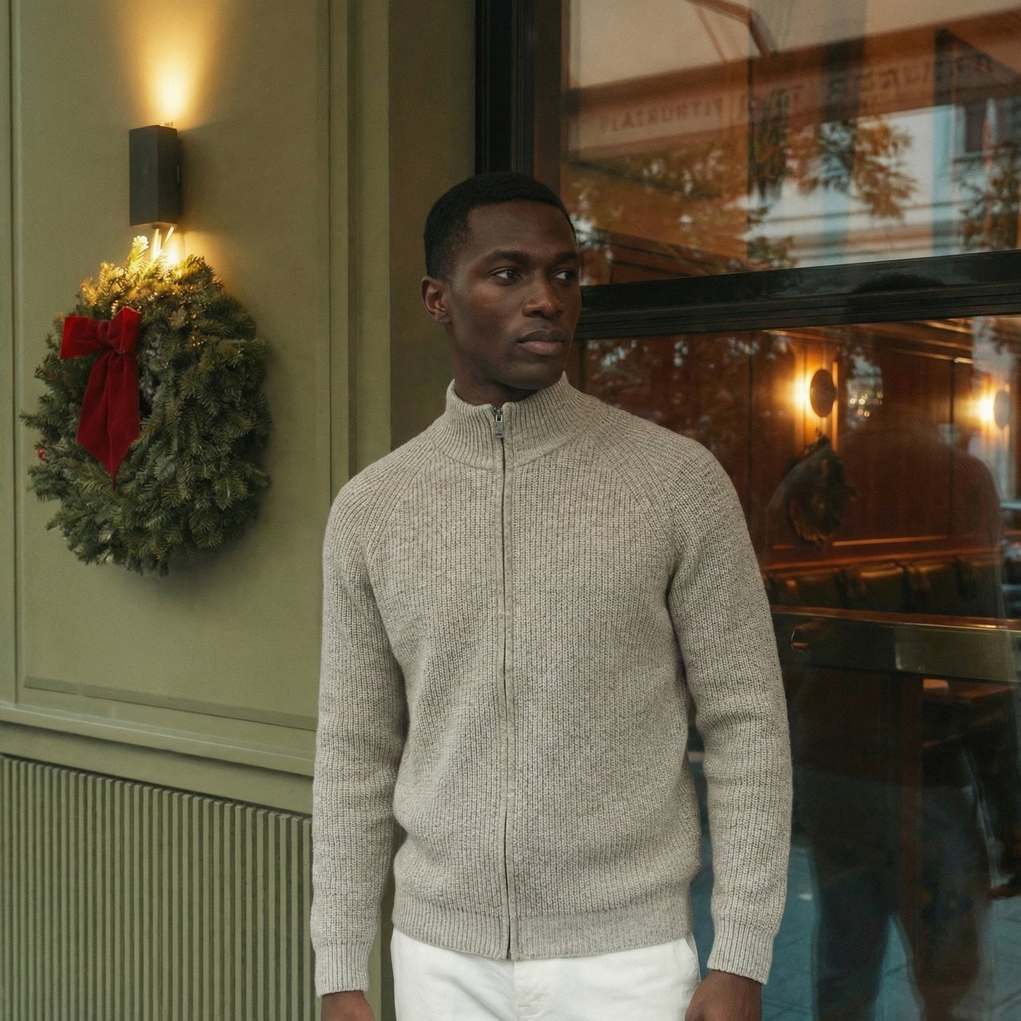 Pull homme Lodance en maille premium – col mi-hauteur zippé