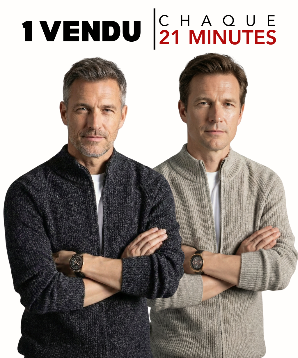 Pull homme Lodance en maille premium – col mi-hauteur zippé